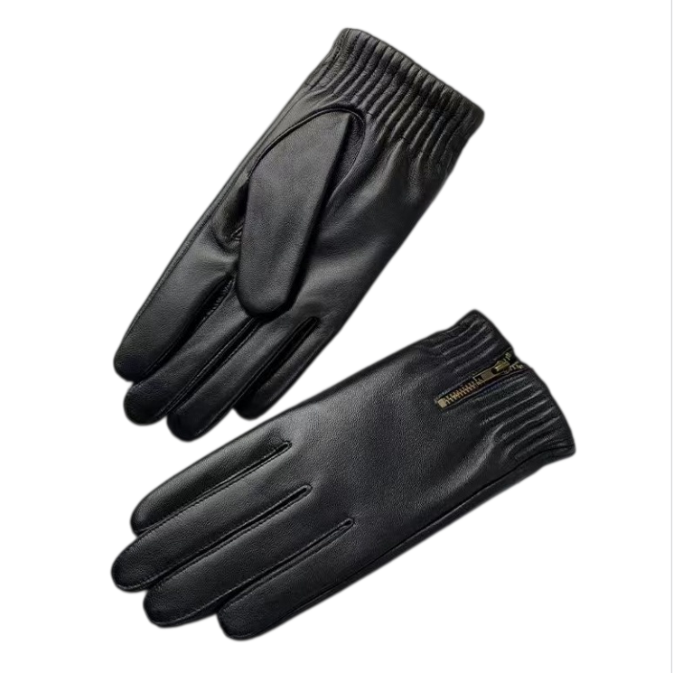 Leather Driving Glove - Winter Dicke Warme Retro-Handschuhe Schwarze Natürliche